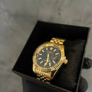 Date Just Dourado + Caixa Premium (fundo de vidro)