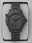 Omega Seamaster Co-Axial 40mm Mostrador Preto Aço/OxBlack Automático