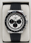 Relógio Longines Conquest Chrono 42mm Automático Branco e Preto