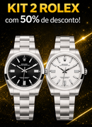 KIT Relógios Submariner 1 Preto + 1 branco + Caixas