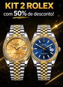 KIT 2 Date Just Misto dourado/azul + caixas
