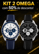 KIT Relógios Omega Snoopy 1 Preto + 1 azul + Caixas