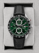 TAG Heuer Carrera Couro 43mm Verde Preto Automático