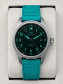 IWC Pilot Mark XX 40mm - Aco Mostrador Verde Agua Borracha automatico