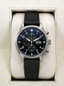 IWC Aviador Cronógrafo TOP GUN 41mm Aço OxBlack PRATA