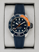 TAG Heuer Aquaracer Azul/Laranja - Pulseira Borracha - 42mm