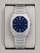 Bvlgari Octo Finissimo Prata e Azul 42mm