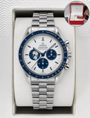 Omega Speedmaster Snoopy Azul base ETA aço Automático