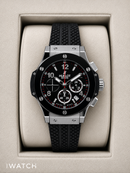 Hublot Big Bang Original Chronograph Preto/prata Borracha 44mm