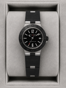 Bvlgari Titanium Preto Masculino 42mm Vidro De Safira