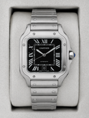 Cartier Santos 40mm Prata Preto automático