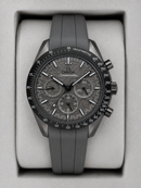 Omega Speedmaster Apollo 8 Automático 42mm Cinza Borracha