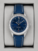Breitling Navitimer B01 41mm azul couro