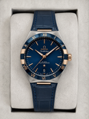 Relogio Omega Constellation 41mm Aço Azul/rose