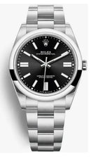 Date Just Oyster Preto + Caixa Premium (fundo de vidro)