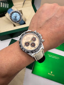 Daytona DIW - Fibra de Carbono 40 mm Bege Automático Super (base ETA)