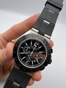 Bvlgari Titanium Panda Masculino 42mm Vidro De Safira Preto