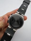 Bvlgari Titanium Panda Masculino 42mm Vidro De Safira Preto
