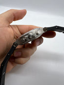 Bvlgari Titanium Panda Masculino 42mm Vidro De Safira Prata