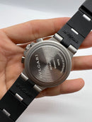 Bvlgari Titanium Panda Masculino 42mm Vidro De Safira Prata