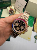 Rolex Daytona Rainbow Aço/Everose Rose 40mm Automático