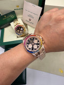 Rolex Daytona Rainbow Aço/Everose Rose 40mm Automático