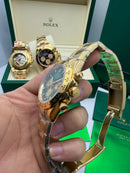 Daytona Misto Base ETA Fundo Verde/Gold Automático