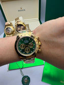 Daytona Misto Base ETA Fundo Verde/Gold Automático