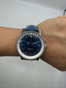 Breitling Navitimer B01 41mm azul couro