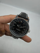 Breitling Navitimer B01 41mm preto couro