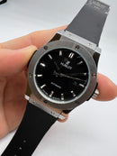 Hublot Classic Fusion 42mm - Aço Preto/Prata