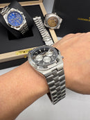 Vacheron Constantin Overseas Crono Aço 41mm, Mostrador Preto