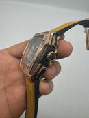 Hublot Spirit of Big Bang King Rose Couro Skeleton Chronograph 45mm