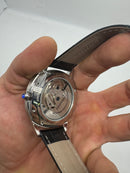 Cartier Tourbillon 44mm - Aço Mostrador Preto/Preto - COURO