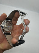 Cartier Tourbillon 44mm - Aço Mostrador Preto/Preto - COURO