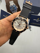 Breitling Superocean 44mm - branco/rose