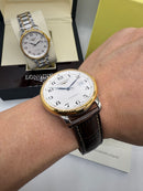 Longines Master Collection Two-Tone 42mm Automático Couro marrom