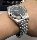 Relógio Longines Conquest Masculino 41mm Automático Preto Aço