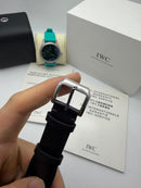 IWC Pilot Mark XX 40mm - Aco Mostrador Preto Prata - Couro