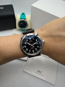 IWC Pilot Mark XX 40mm - Aco Mostrador Preto Prata - Couro