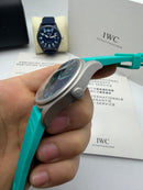 IWC Pilot Mark XX 40mm - Aco Mostrador Verde Agua Borracha automatico