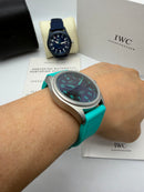 IWC Pilot Mark XX 40mm - Aco Mostrador Verde Agua Borracha automatico