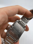 Cartier Relógio Tank Française Prata 39mm