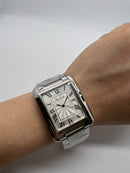 Cartier Relógio Tank Française Prata 39mm