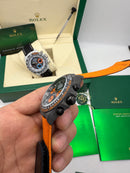 Daytona DIW - Fibra de Carbono 40 mm  Orange Automático Super (base ETA)