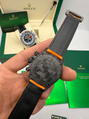 Daytona DIW - Fibra de Carbono 40 mm  Orange Automático Super (base ETA)