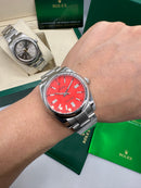 Oyster Perpetual Vermelho 36mm Automático