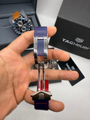 TAG Heuer Carrera Couro 43mm Azul Automático