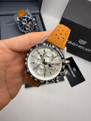 TAG Heuer Carrera Couro 43mm Branco Automático