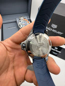 TAG Heuer Aquaracer Azul/Laranja - Pulseira Borracha - 42mm